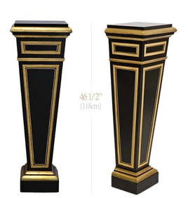 Pair Of French Louis XIV Style Bronze Mounted Pedestals