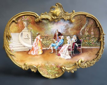19th Century Large Viennese Enamel Centerpiece
