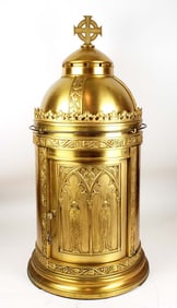 Magnificent Late 19th C. Gilt Bronze Tabernacle