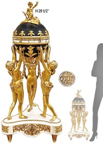 Large 19th C. French Maison Colin Et Jollet & Cie Tole Revolving Dial