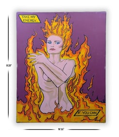 Signed Oil On Canvas Modern Painting