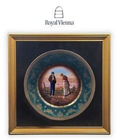 19th C. Hand Painted Royal Vienna Decorative Wall Plate