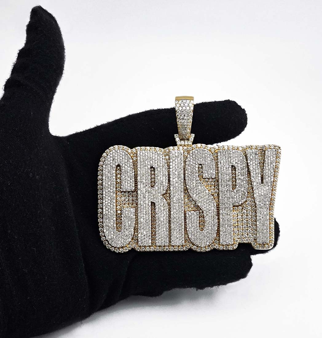 14K Solid Gold Crispy Diamond Pendent, 15.60 carats G/H VS clarity Diamonds in 130 Grams Total Weigh: 14K Solid Gold Crispy Diamond Pendent, 15.60 carats G/H VS clarity Diamonds in 130 Grams Total Weight.