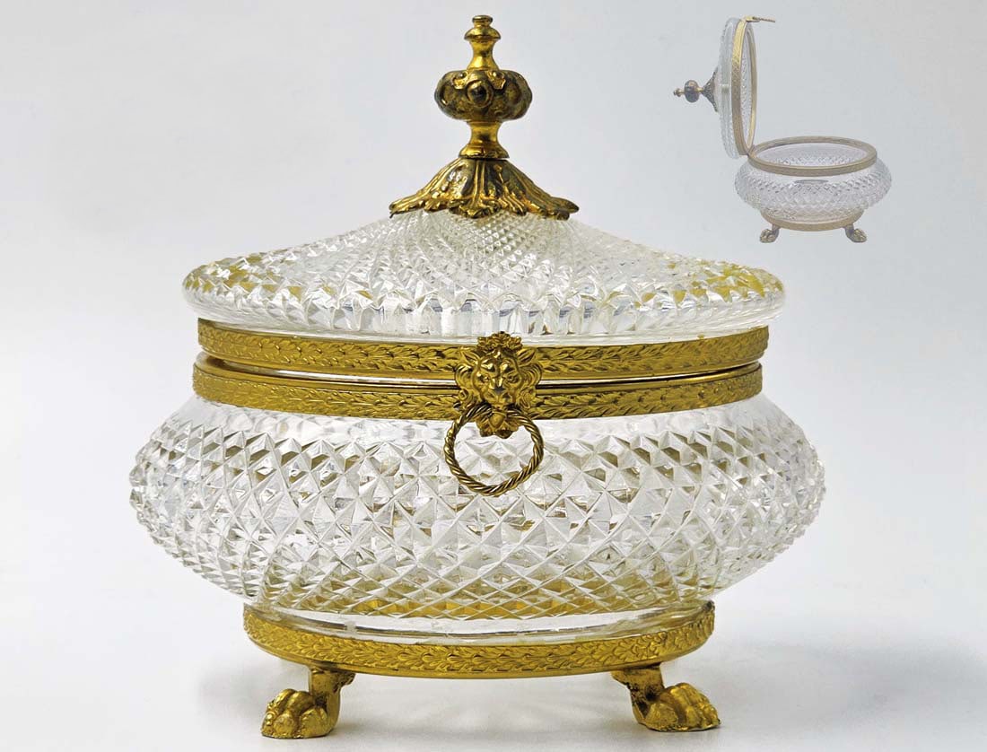 19th C. Saint Louis Crystal & Bronze Mounted Cady Dish (1 of 8)