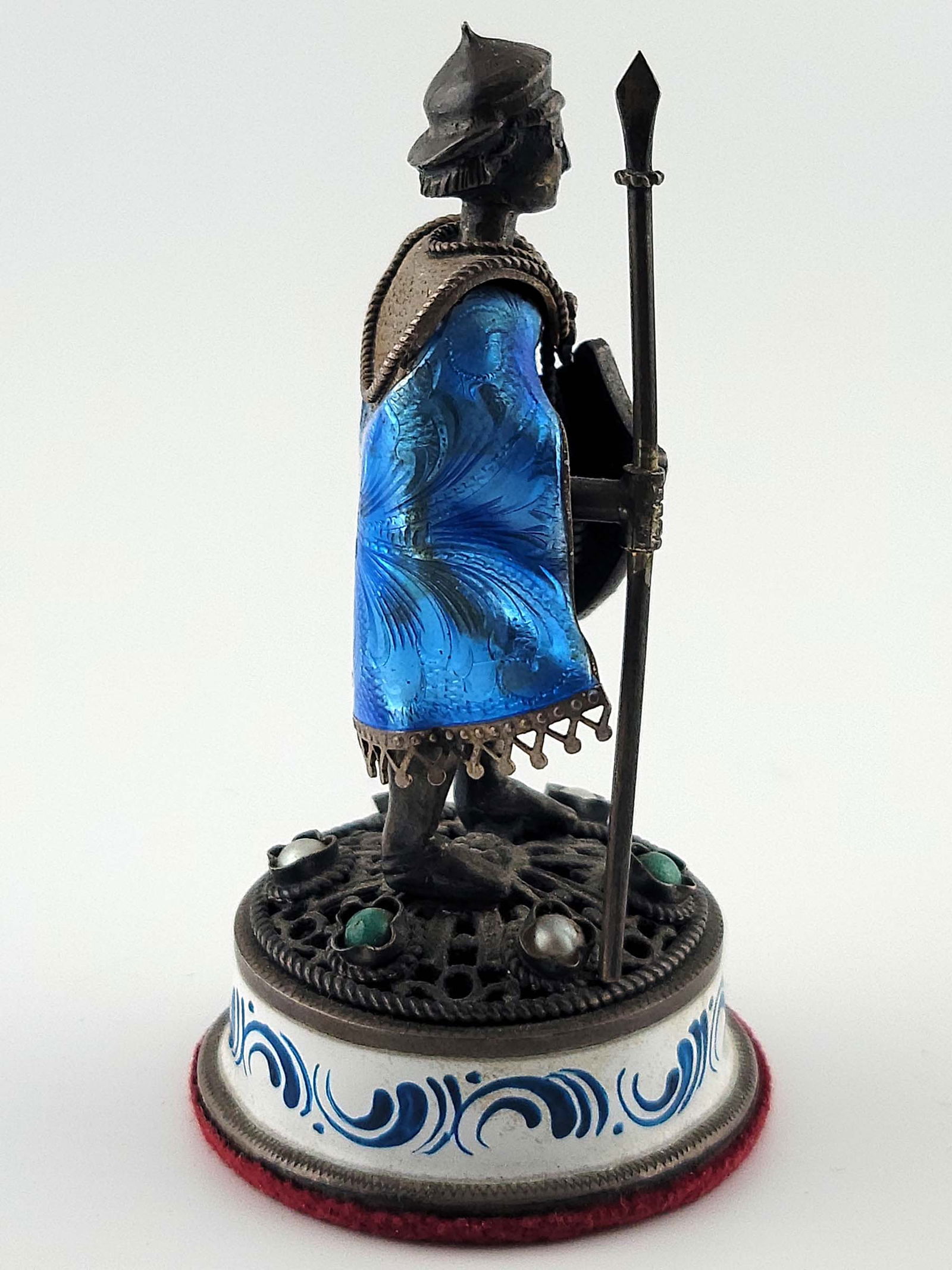 Viennese Silver Enamel Austrian Chess Set - 10