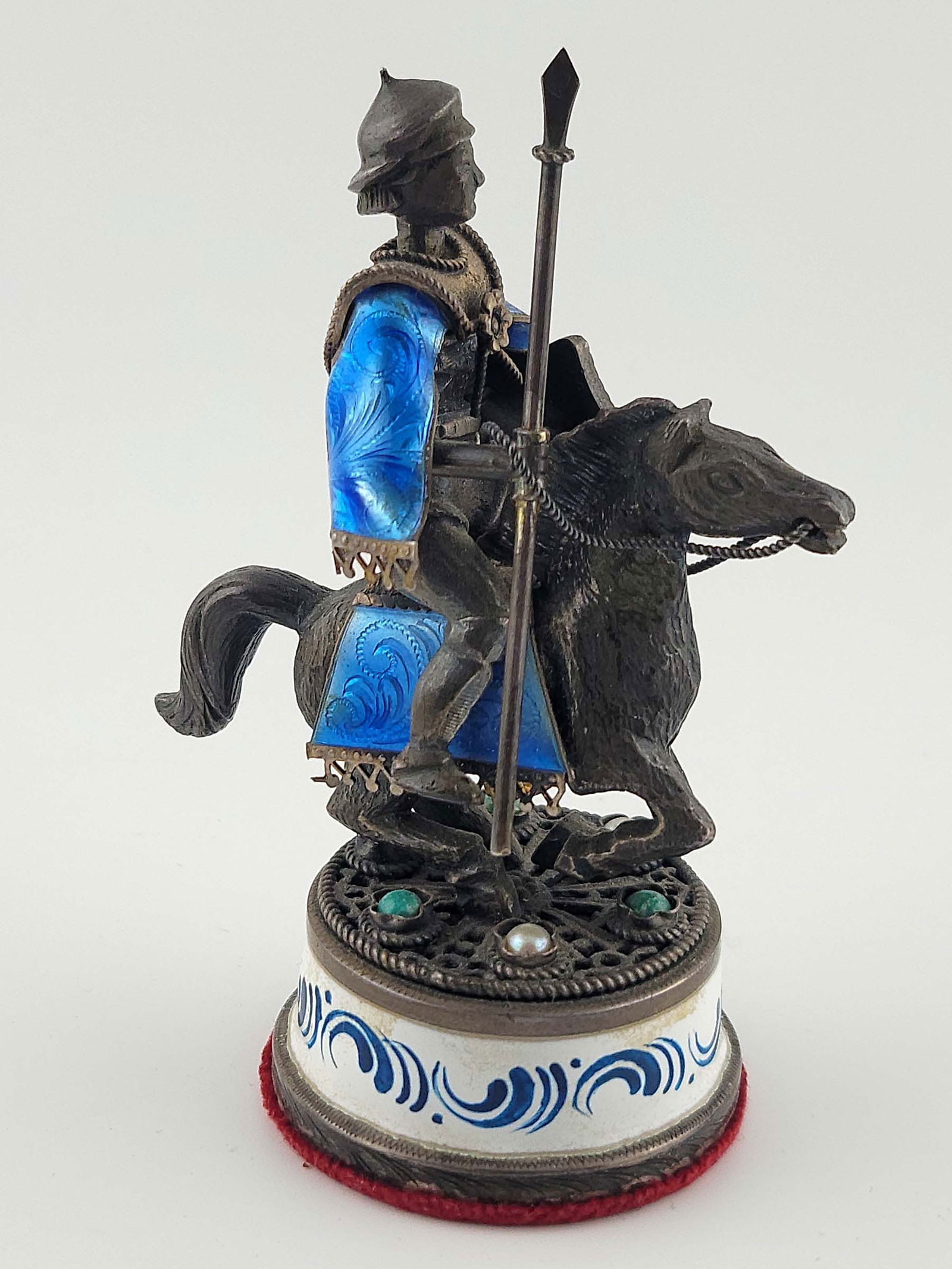 Viennese Silver Enamel Austrian Chess Set - 12