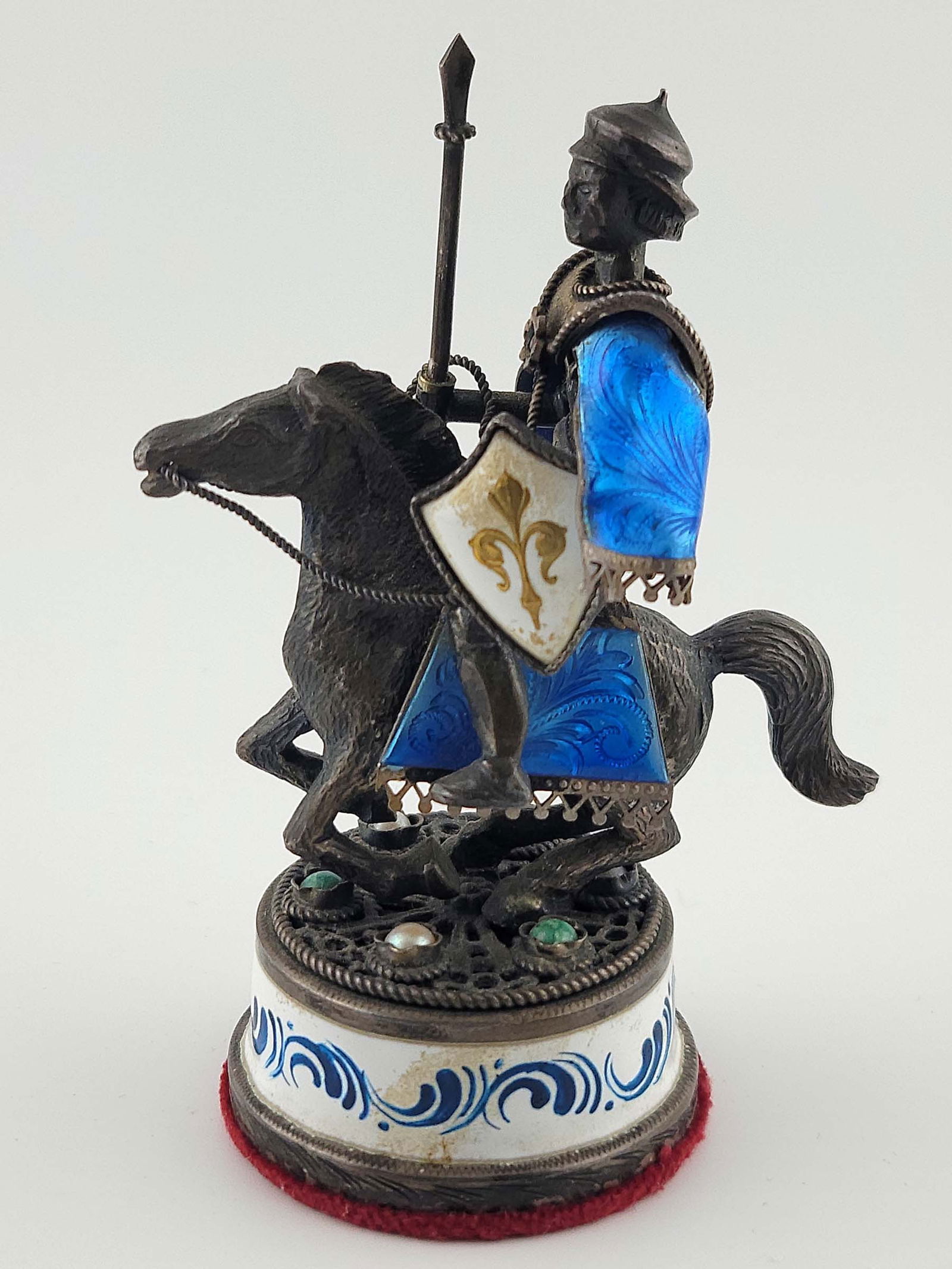 Viennese Silver Enamel Austrian Chess Set - 13