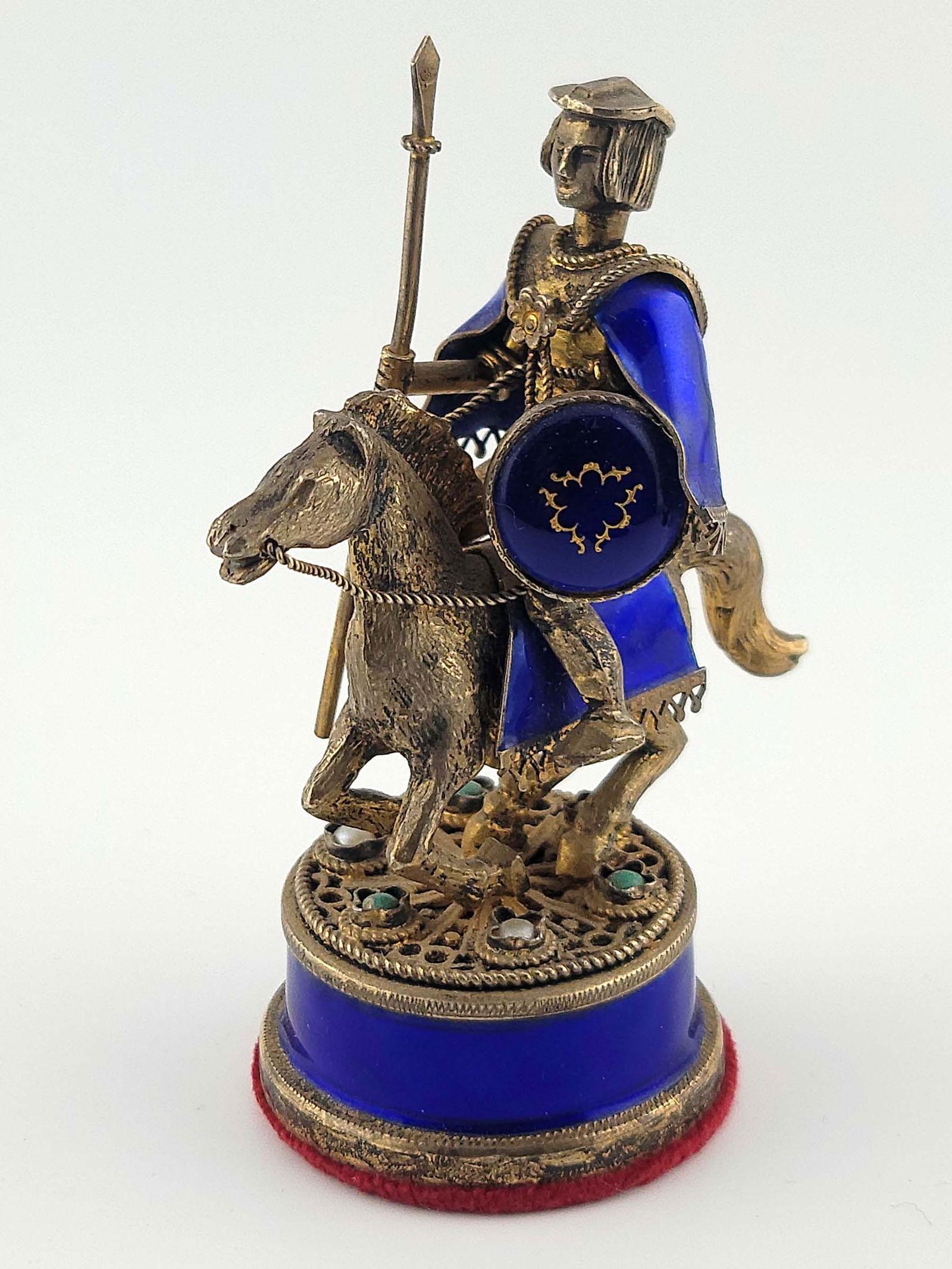 Viennese Silver Enamel Austrian Chess Set - 15