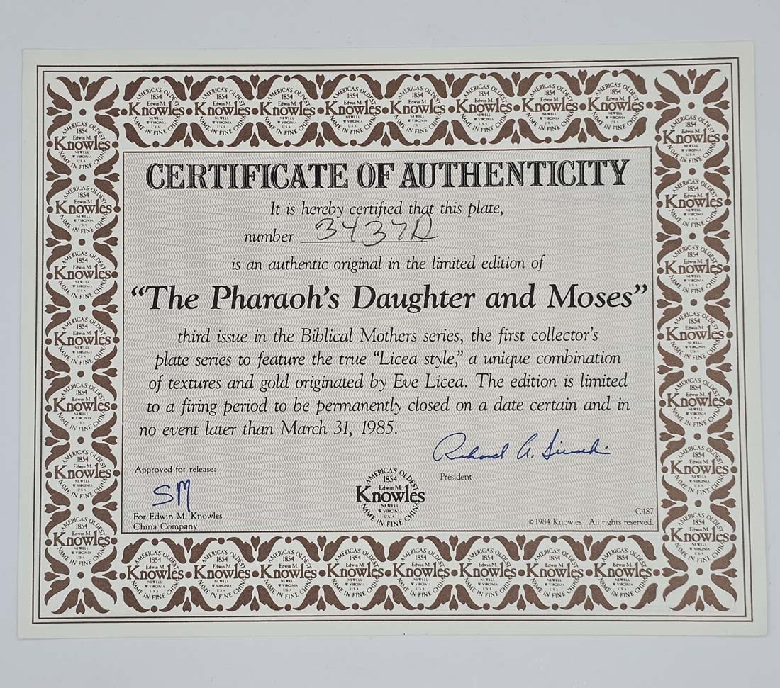 Edwin Knowles Collectors Plates, Numbered - 9