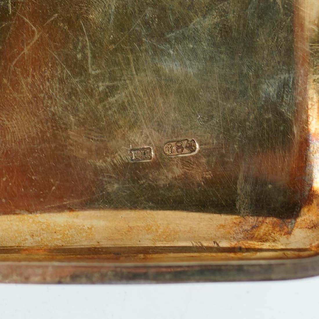 A Russian 84 Silver Cigarette Box - 4