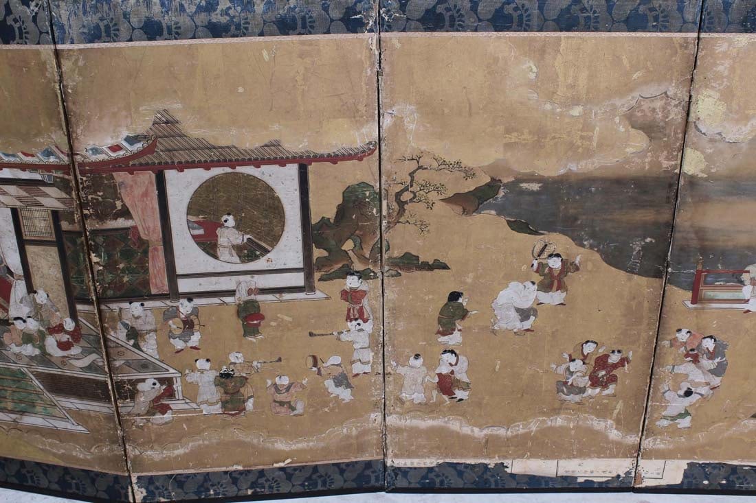 19th C. Chinese Six Panel Table Screen - 6