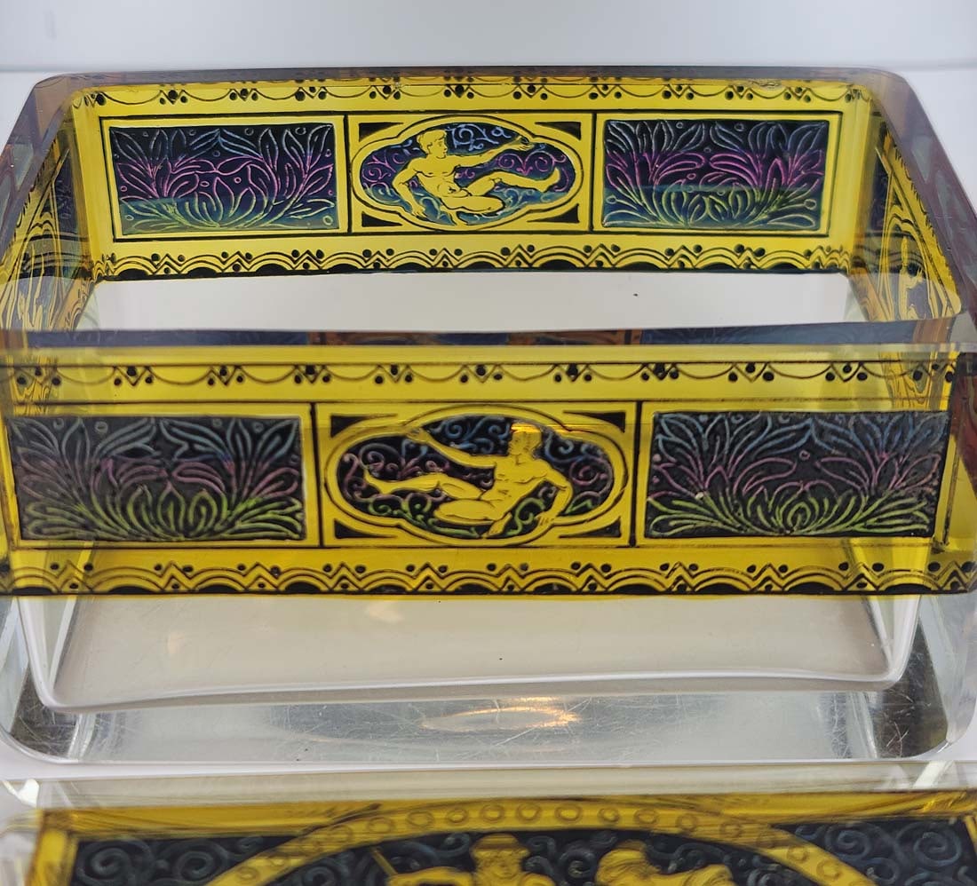 19th C. Crystal Moser Box - 10