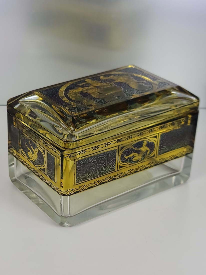 19th C. Crystal Moser Box - 7