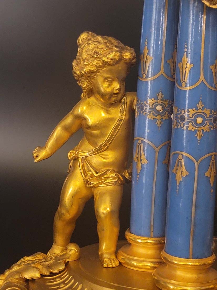 19th C. Sevres figural clock set - 5