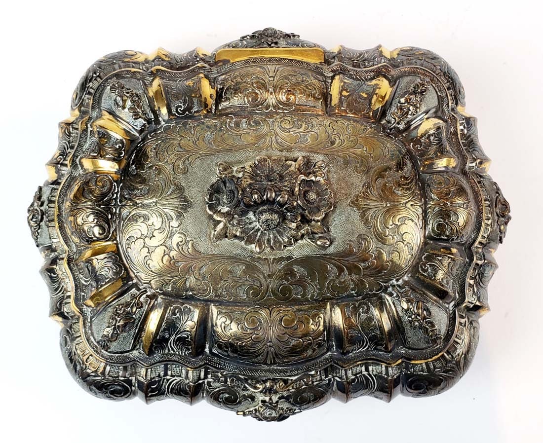 18th C. Gilt 800 Silver Austrian Box - 5