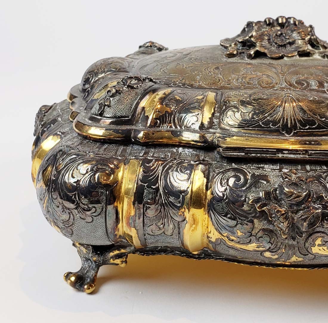 18th C. Gilt 800 Silver Austrian Box - 6