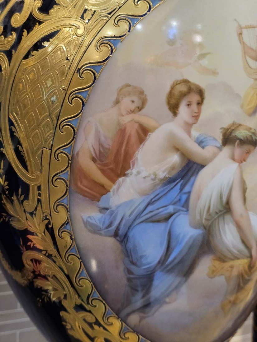 Large Signed Pair Of 19th C. Royal Vienna Urns - 10