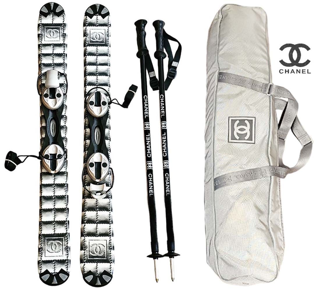 Chanel Short Unisex Ski Sporting Goods Collection (92cm): Chanel Short Unisex Ski Sporting Goods Collection (92cm). H ~ 8" x W 11" x L 42"