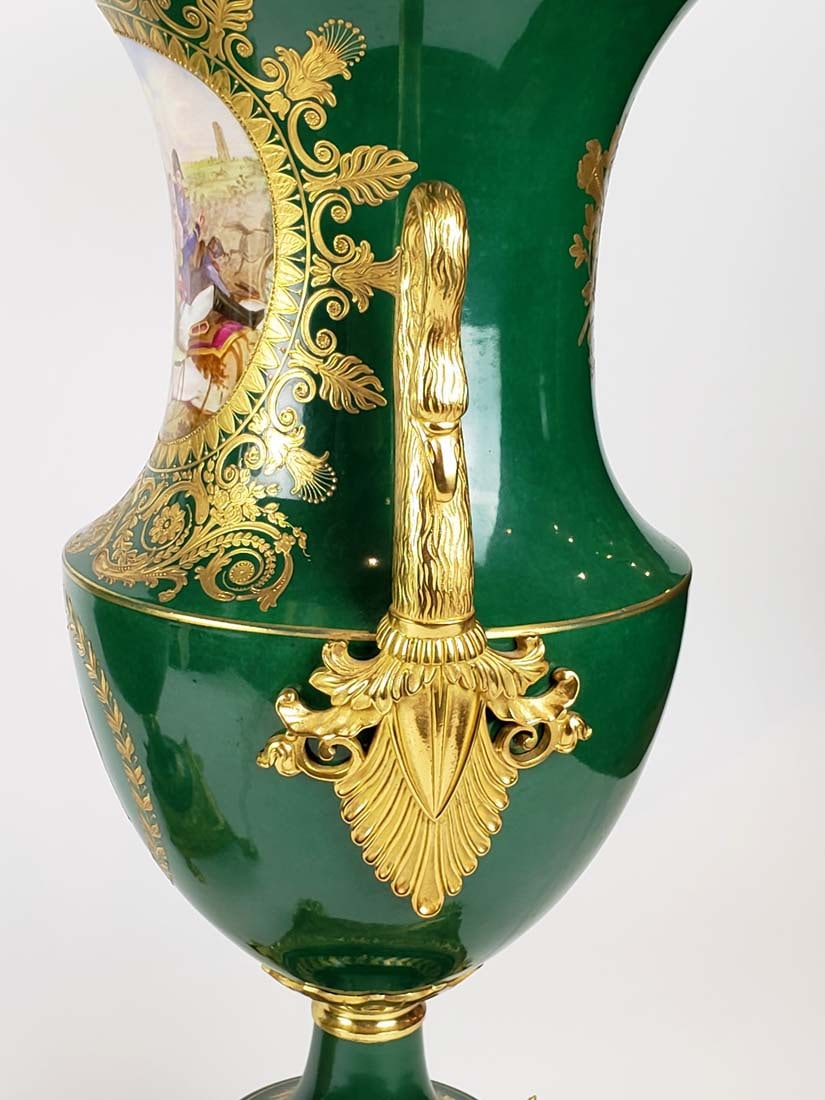 Magnificent Large Pair of 19th C. Sevres Porcelain Urns - 9