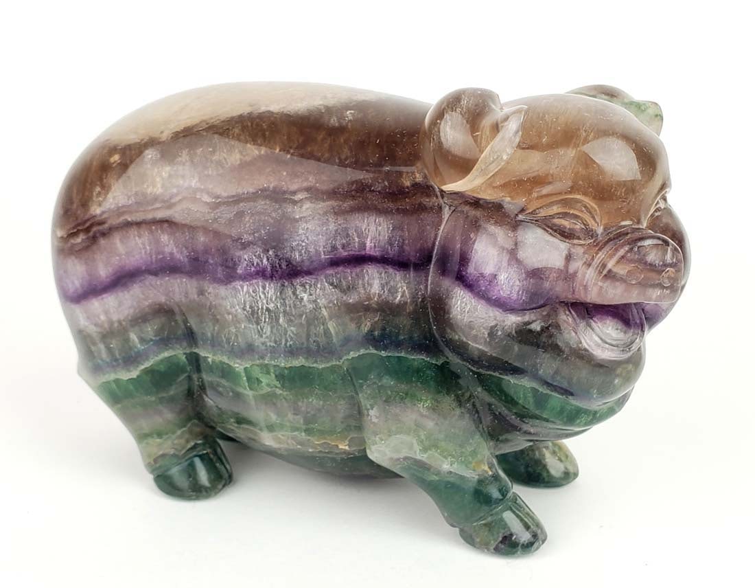 Large Flourite Carving of Pig (1 of 5)