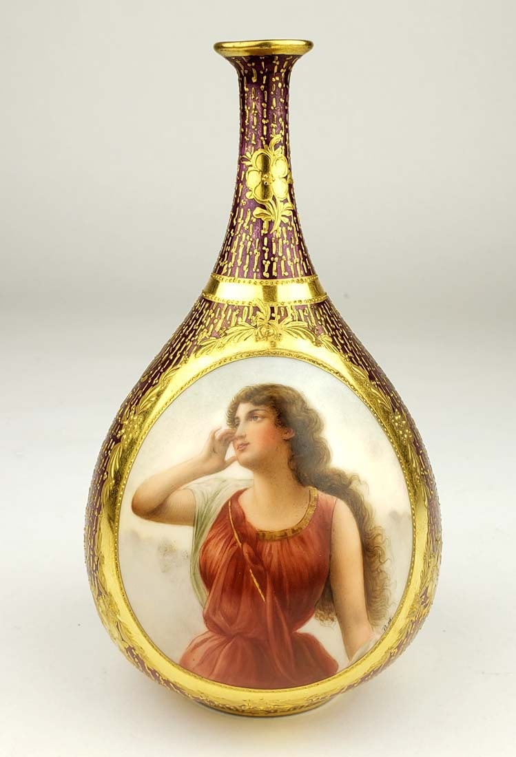 19th C. Royal Vienna Depose Porcelain Vase (1 of 5)