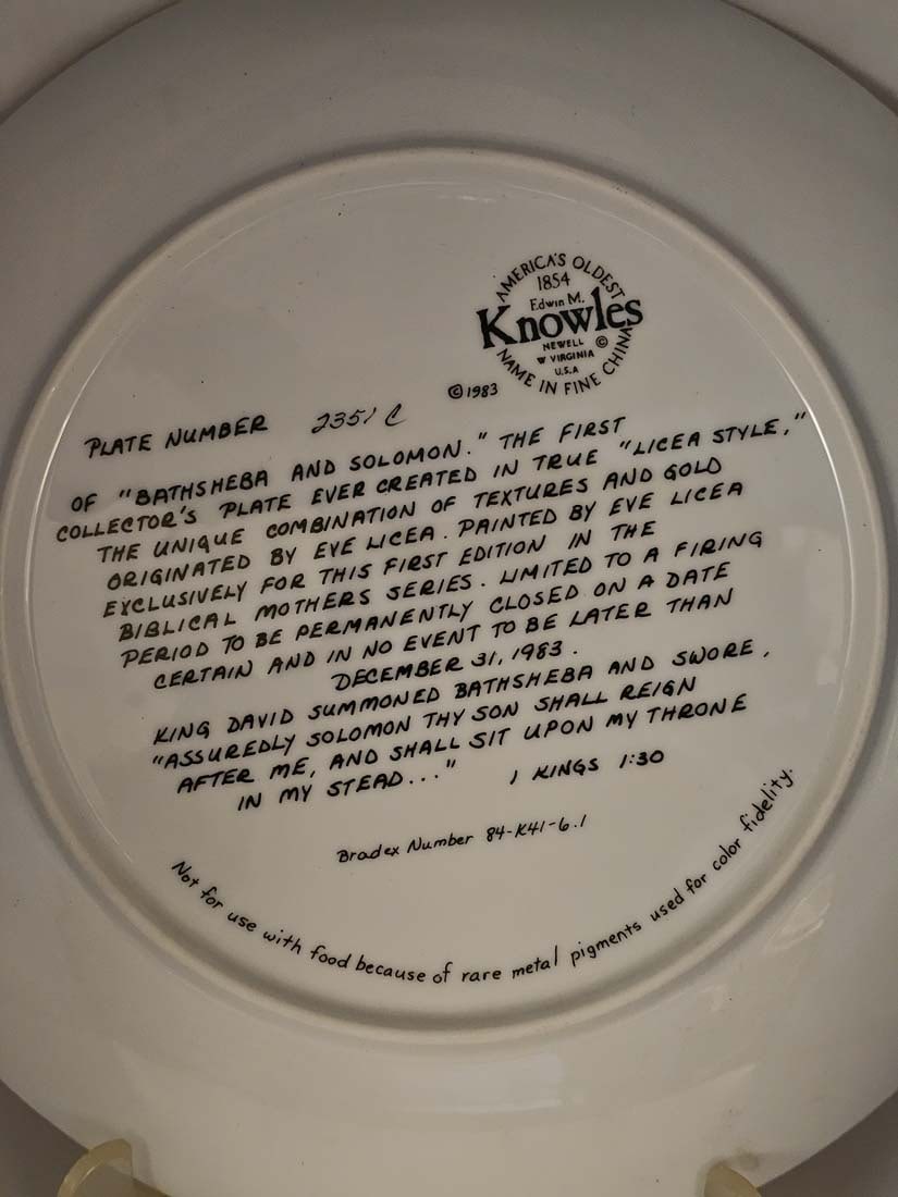 Edwin Knowles Collectors Plates, Numbered - 2