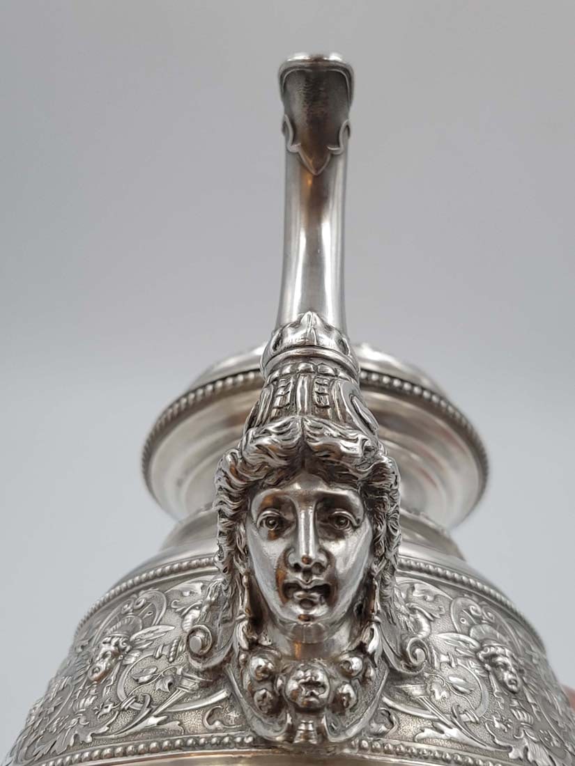 19th C. Imperial Russian Sterling Silver 84 Tea Set, 3,300 Grams - 17
