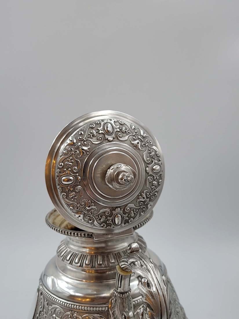 19th C. Imperial Russian Sterling Silver 84 Tea Set, 3,300 Grams - 18