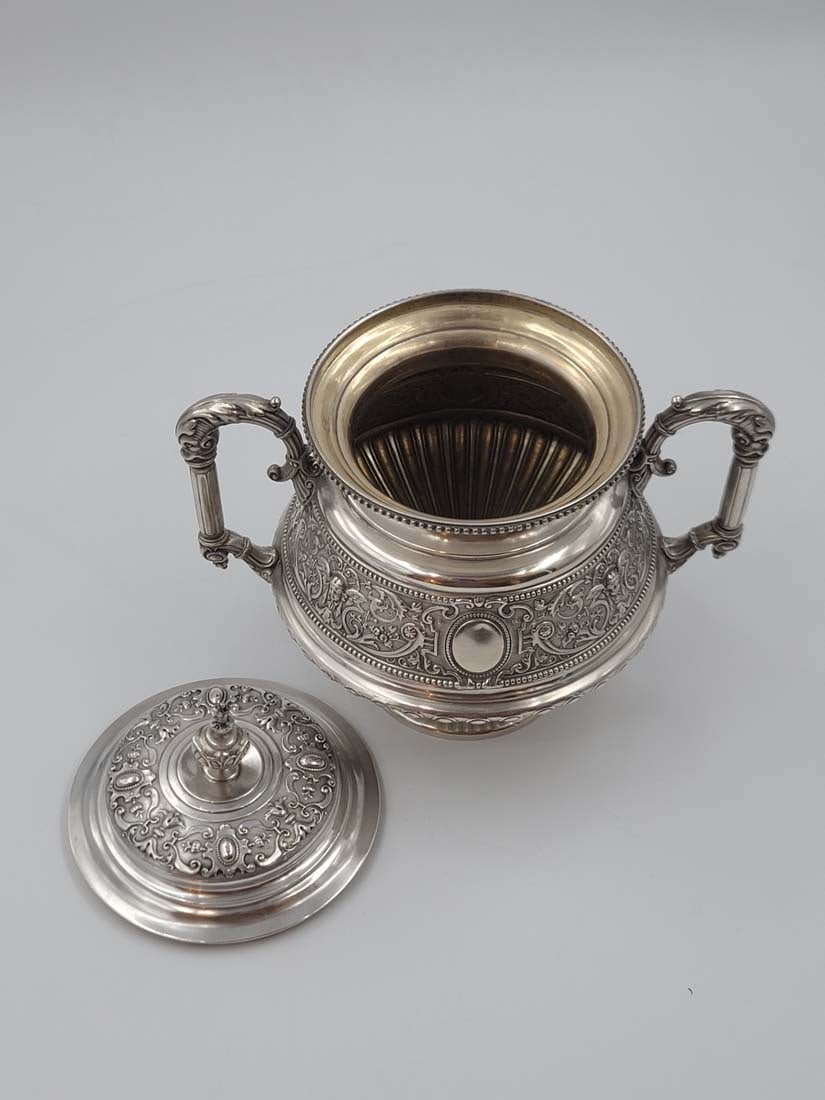 19th C. Imperial Russian Sterling Silver 84 Tea Set, 3,300 Grams - 19
