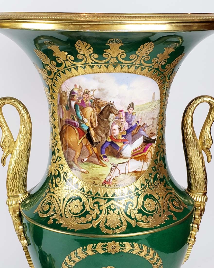Magnificent Large Pair of 19th C. Sevres Porcelain Urns - 6