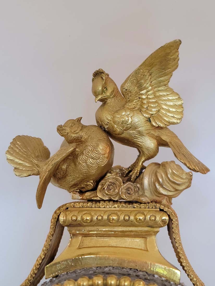 French Ormolu Mounted Cut Glass Baccarat Mantel Clock - 6
