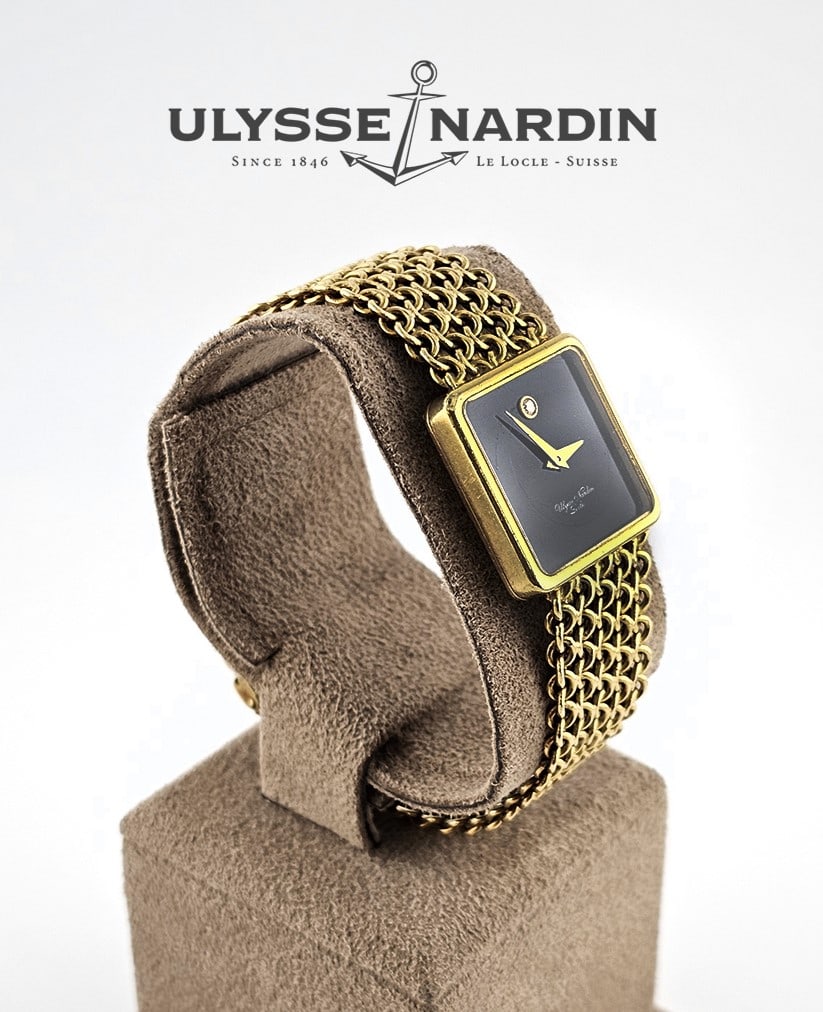 Ulysse Nardin Locle Yellow Gold (58.04g) Diamond Onyx Dial: Ulysse Nardin Locle Yellow Gold (58.04g) Diamond Onyx Dial. Case Size: (31mm)