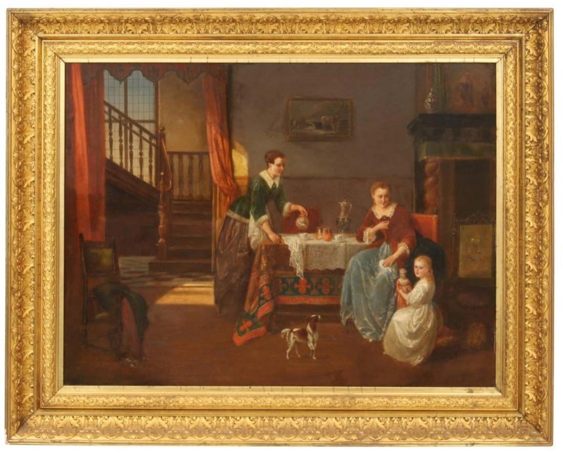 Alexis Van Hamme (Belgian, 1818-1875) Oil on Canvas, Circa 1872: Alexis Van Hamme (Belgian, 1818-1875) Oil on Canvas, Circa 1872. Signed and dated 1872. The frame measures 42" x 33" and the canvas measures 34" x 25 1/2"