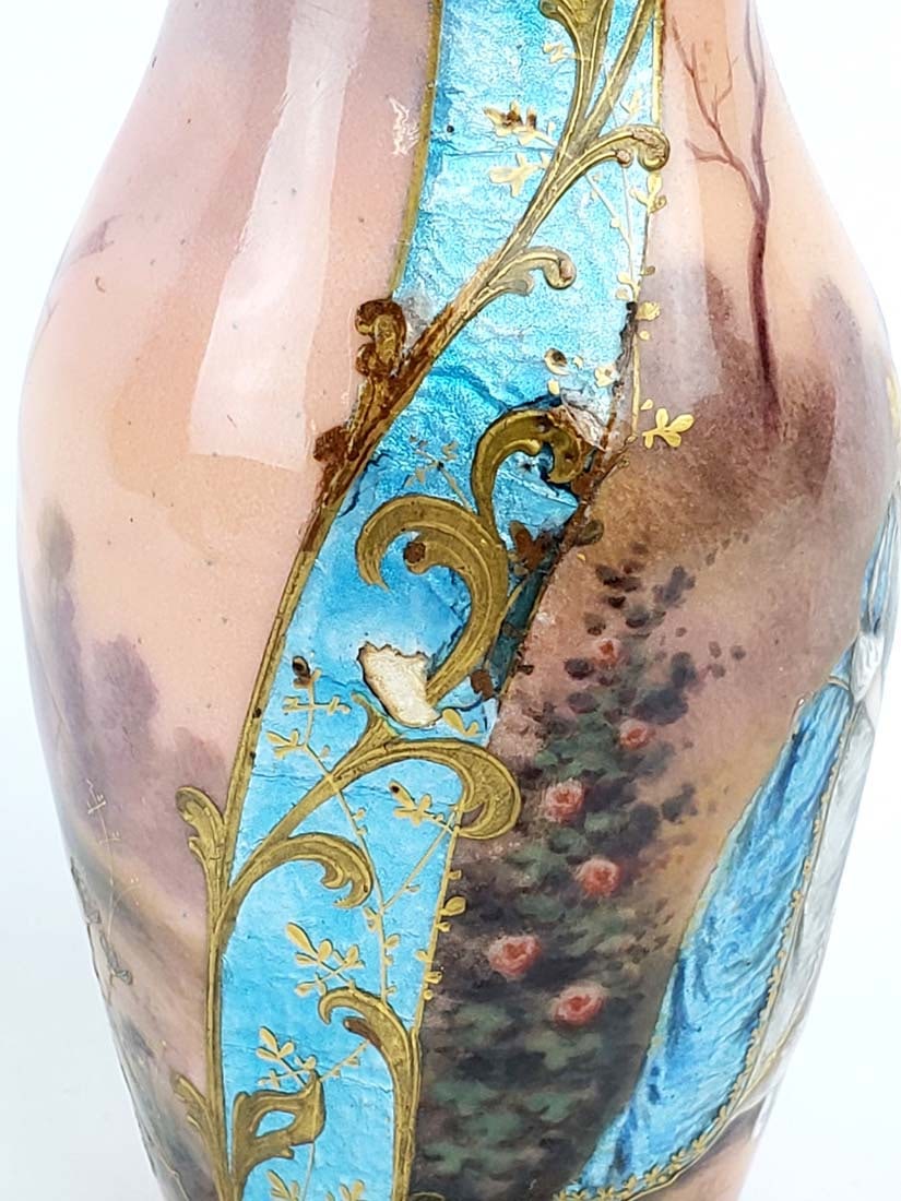 Austrian Viennese Enamel Vase - 4