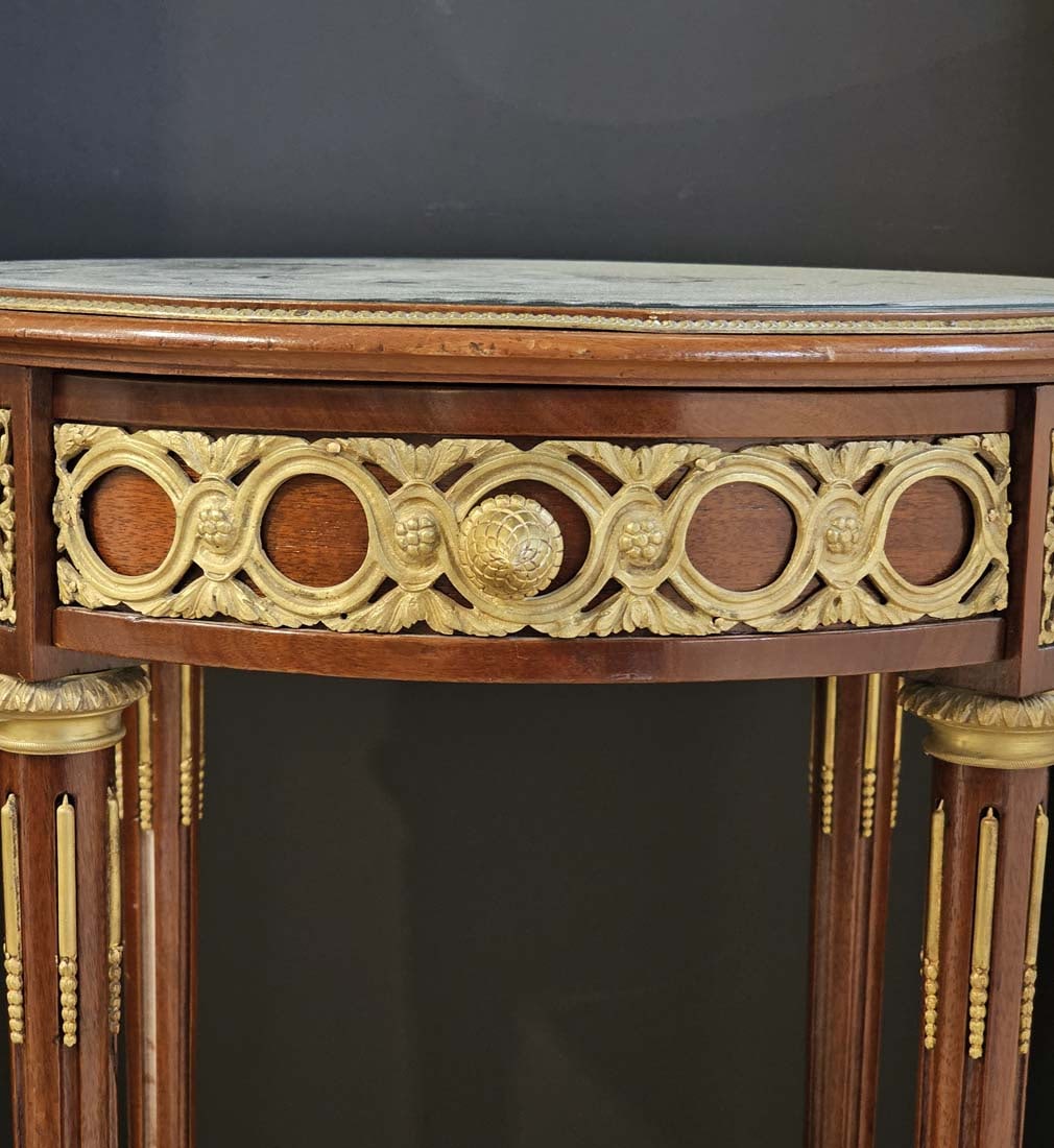 19th C. French Bronze Mounted Side Table - 3