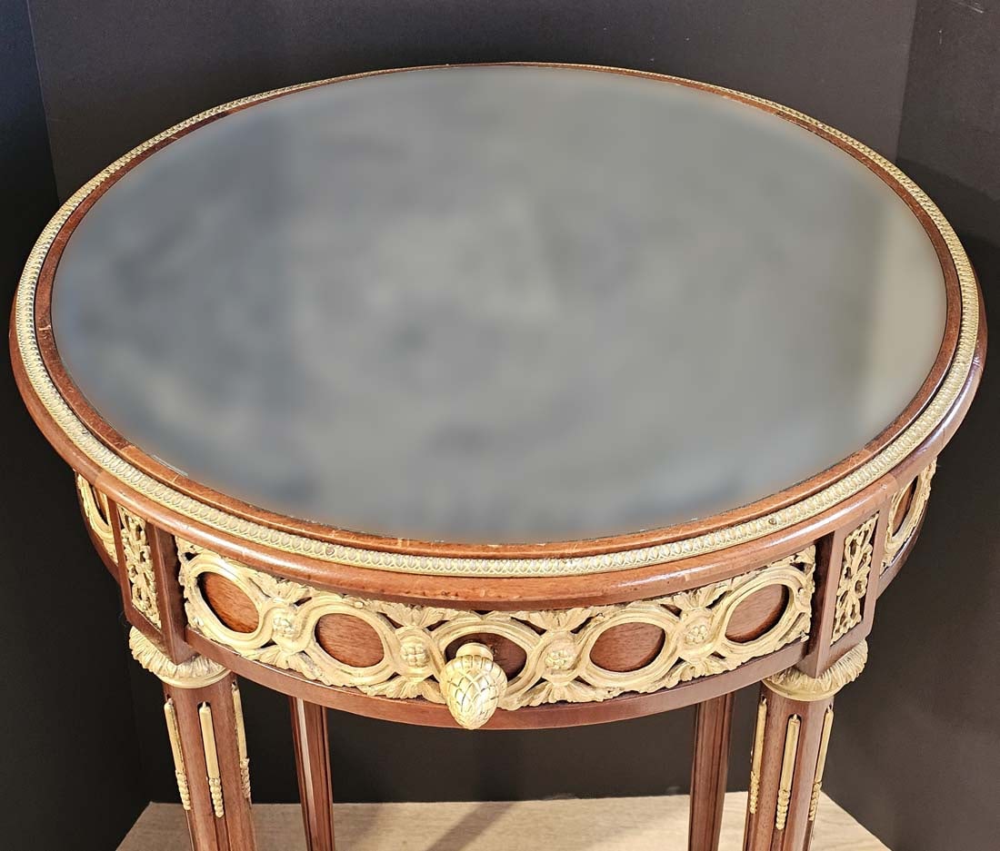 19th C. French Bronze Mounted Side Table - 4