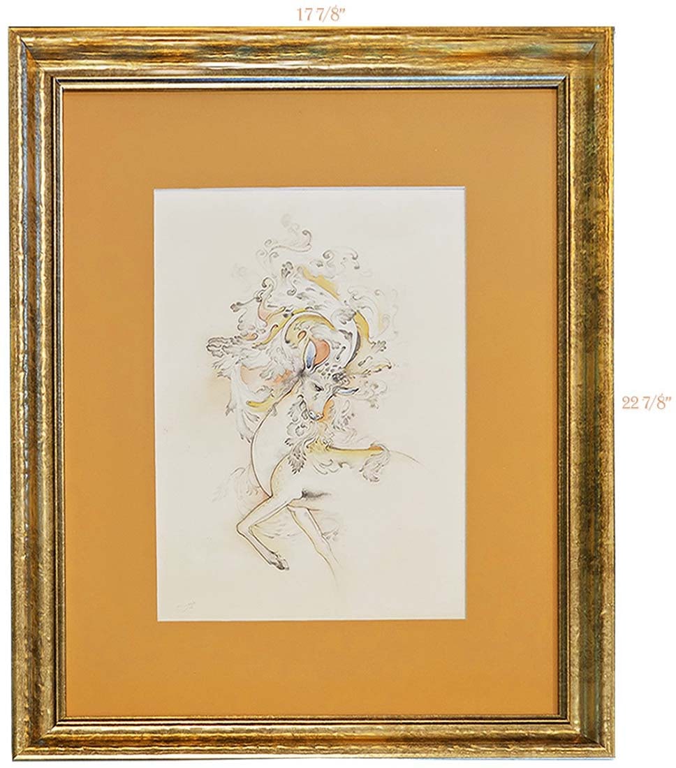 Persian miniature Painting Watercolor & Gouache Signed By Koroush Samadi: Persian Miniature Painting Watercolor & Gouache Signed By Koroush Samadi. 17 7/8" x 22 7/8"