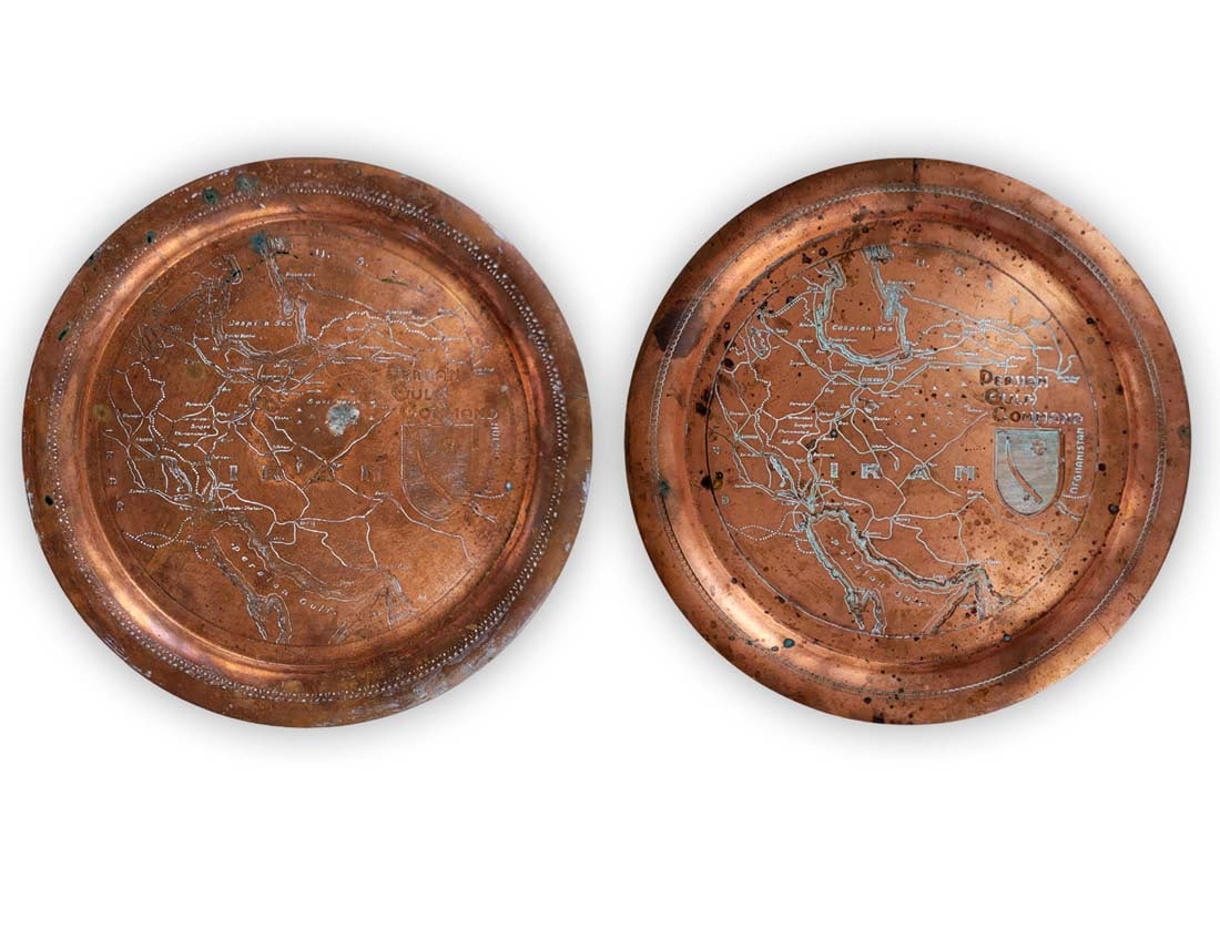 Pair Of Persian Golf Command Solid Copper, Circa 1943 (1 of 6)