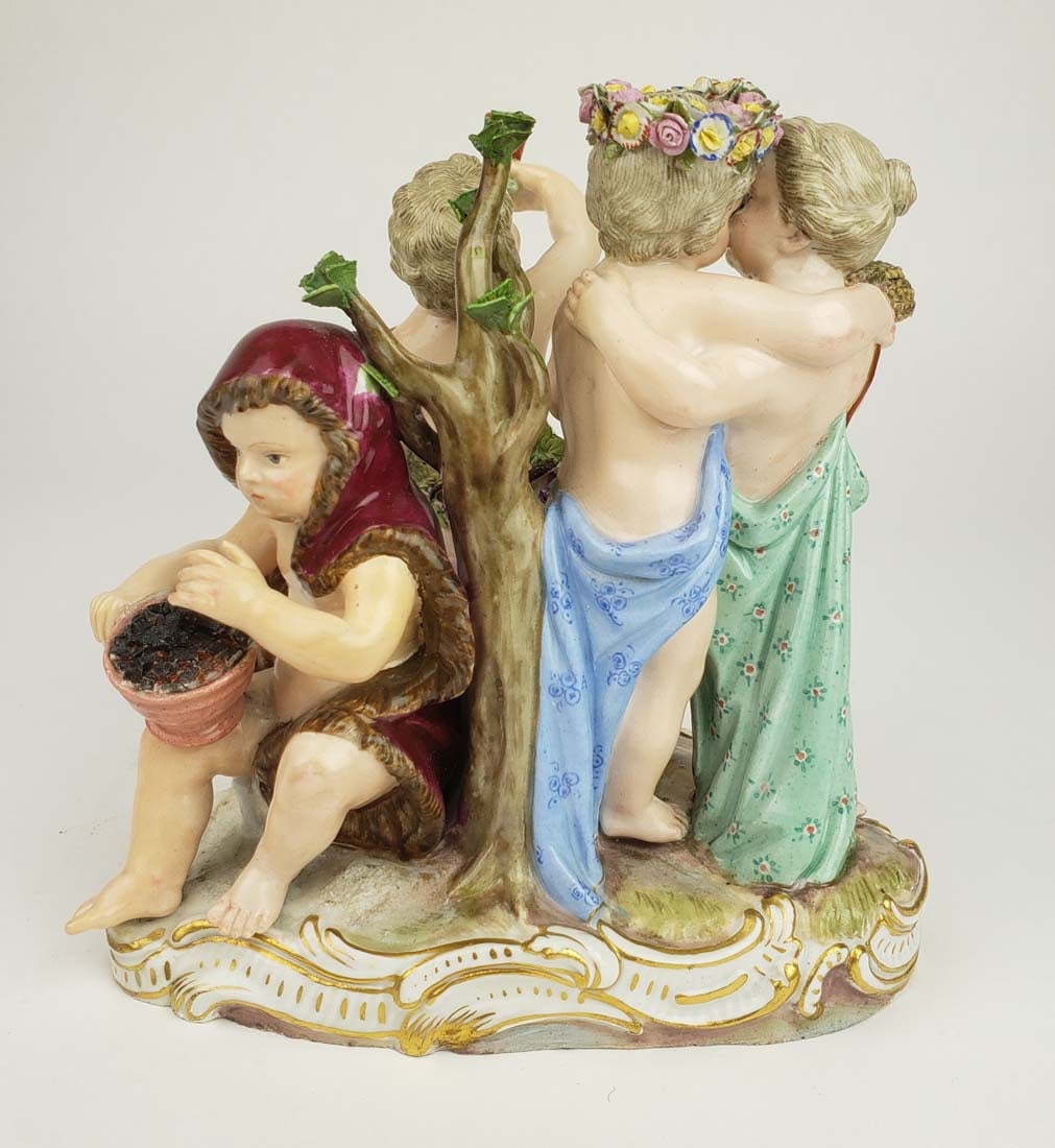 19th C. Meissen Porcelain Figural Group - 3
