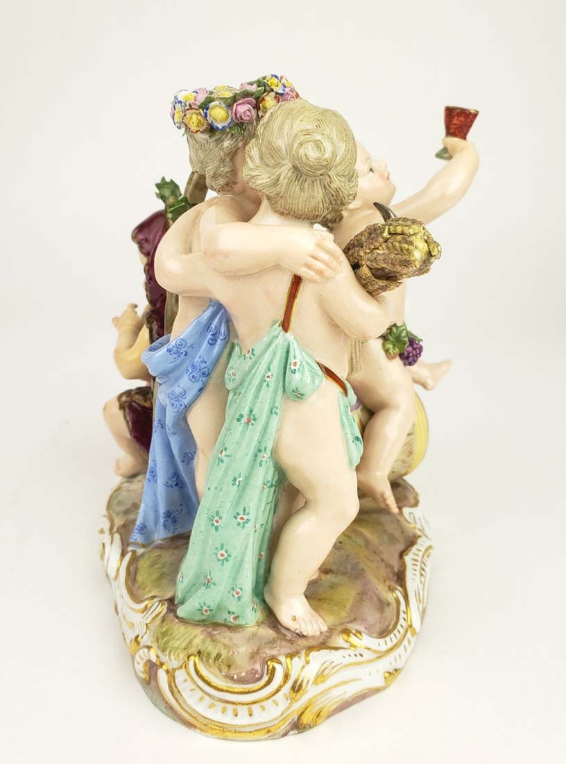 19th C. Meissen Porcelain Figural Group - 4