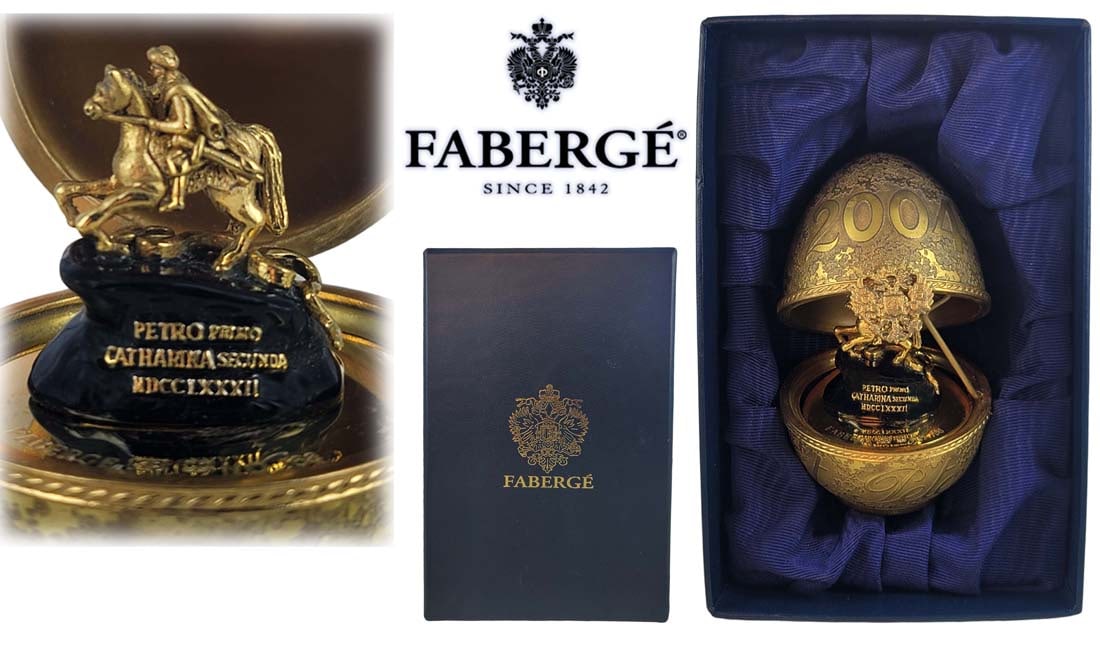 1703 - 2004 Faberge Egg Gilt Porcelain Limoges France #168 (1 of 13)