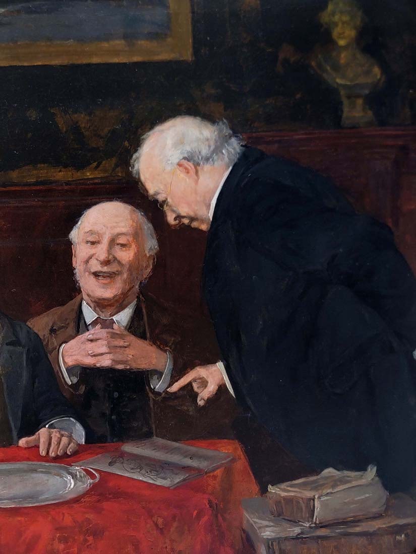 19th C. Framed Oil on Canvas, Signed - 4