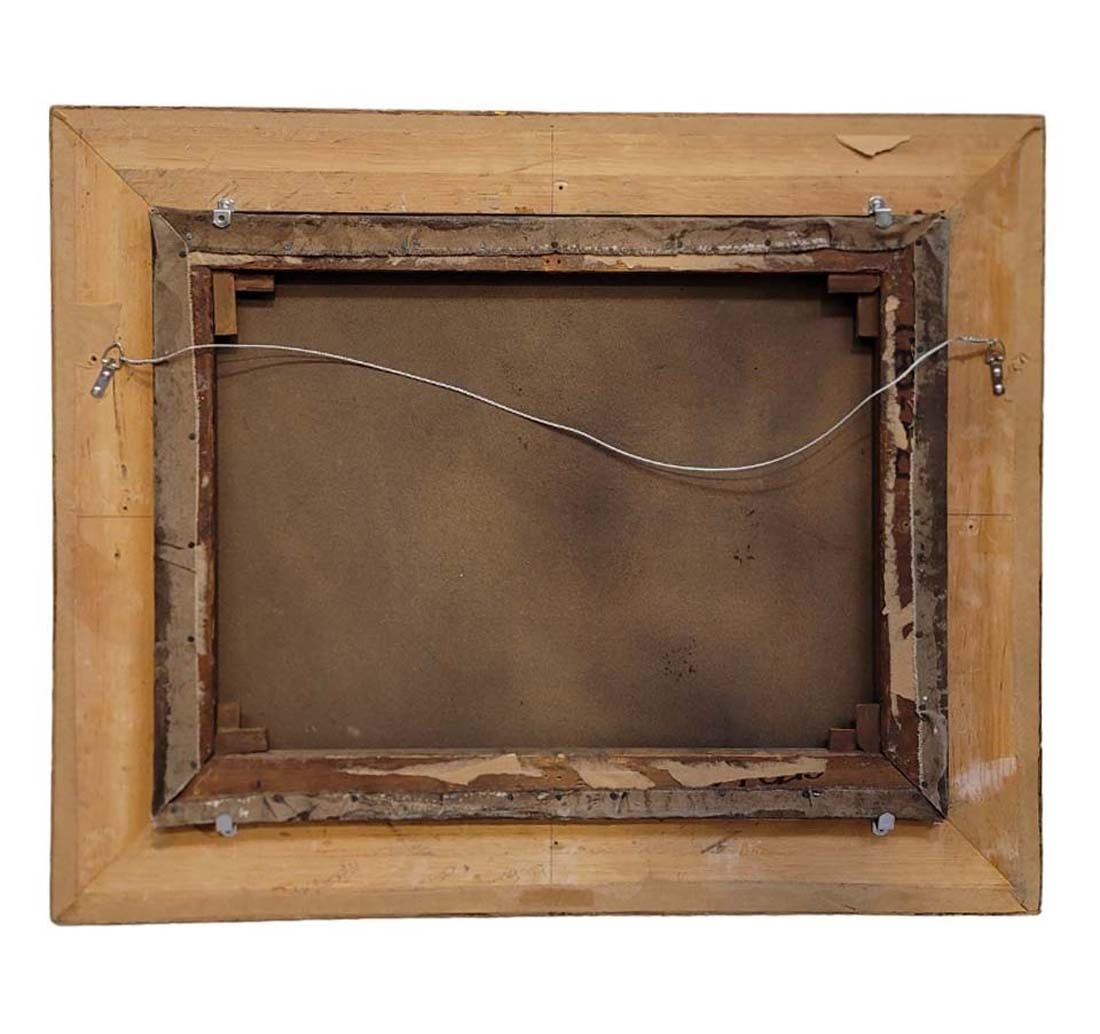 19th C. Framed Oil on Canvas, Signed - 5