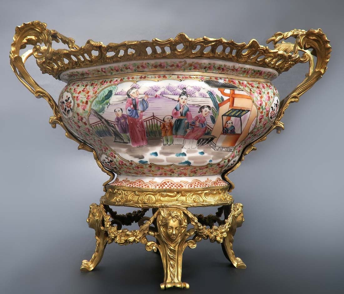 19th Century Large French Bronze Sevres Style China Order (1 of 6)