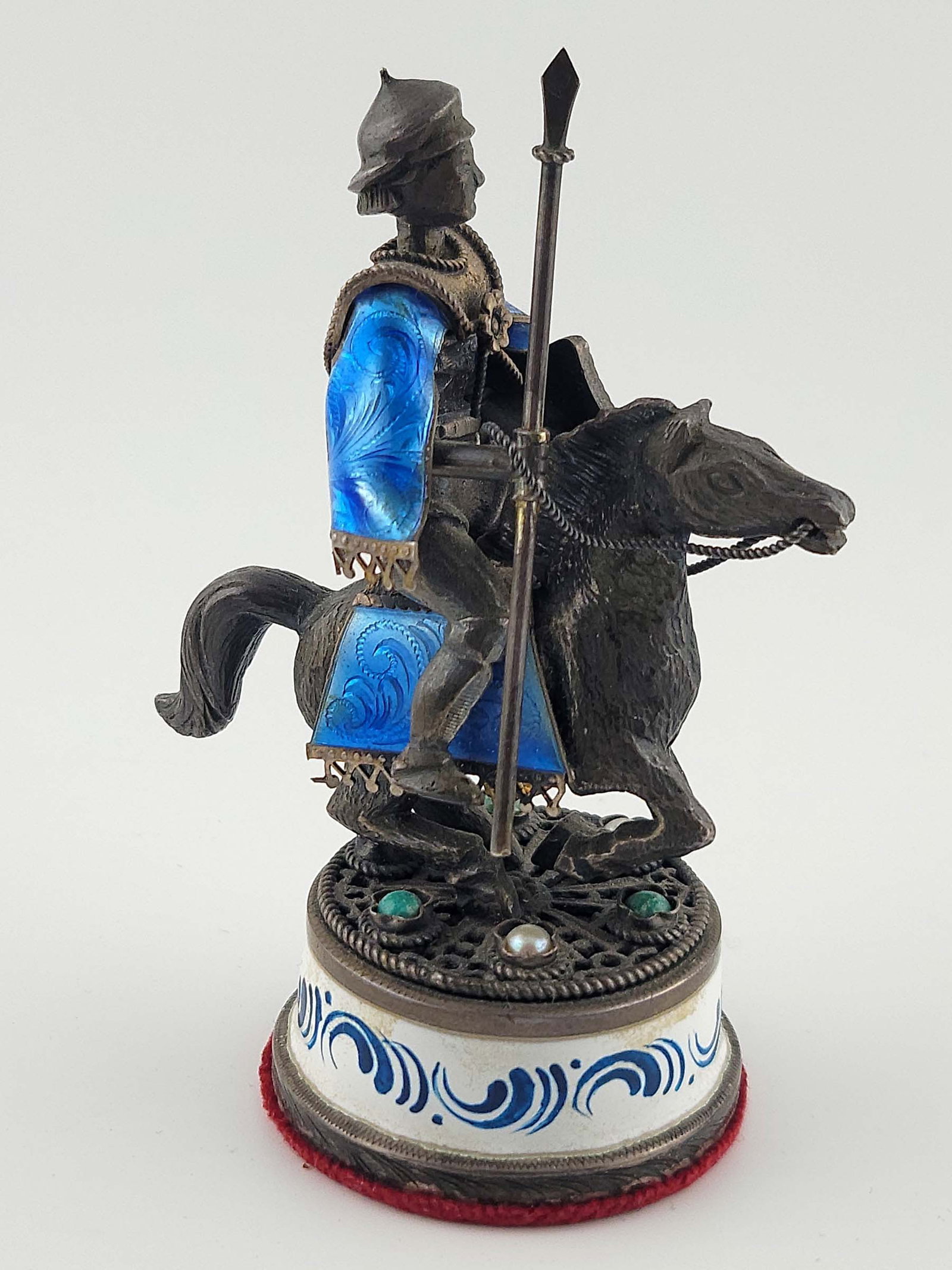 Viennese Silver Enamel Austrian Chess Set - 12