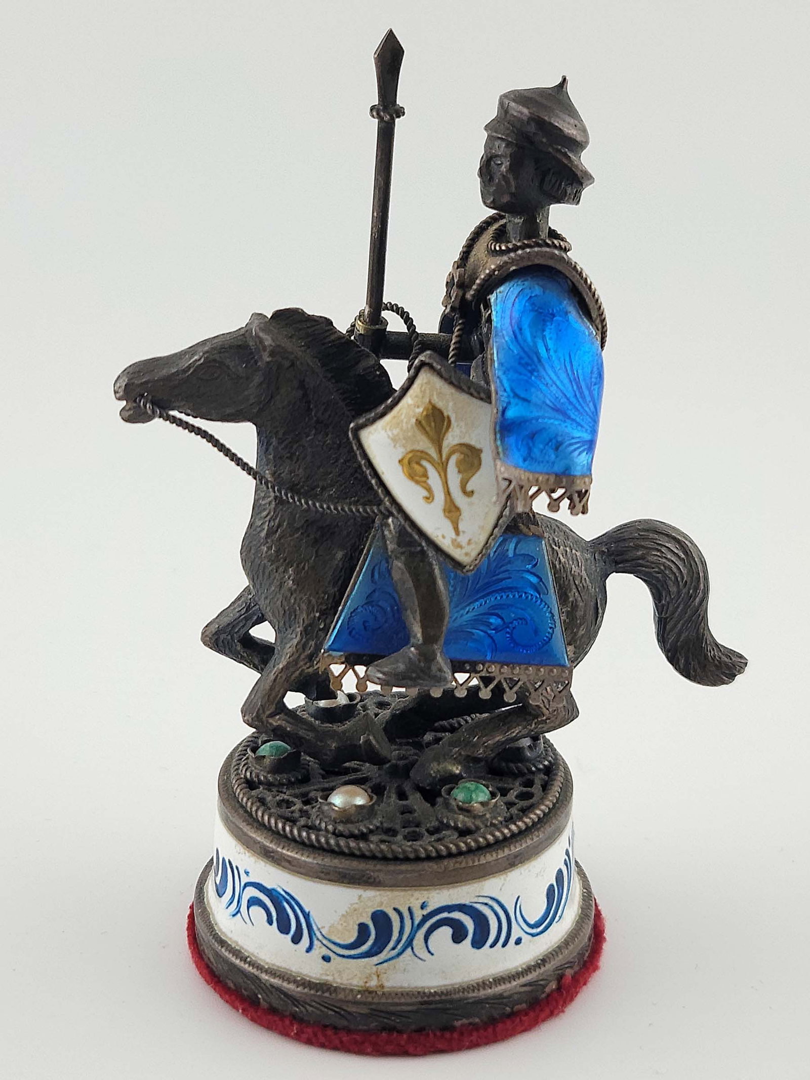 Viennese Silver Enamel Austrian Chess Set - 13