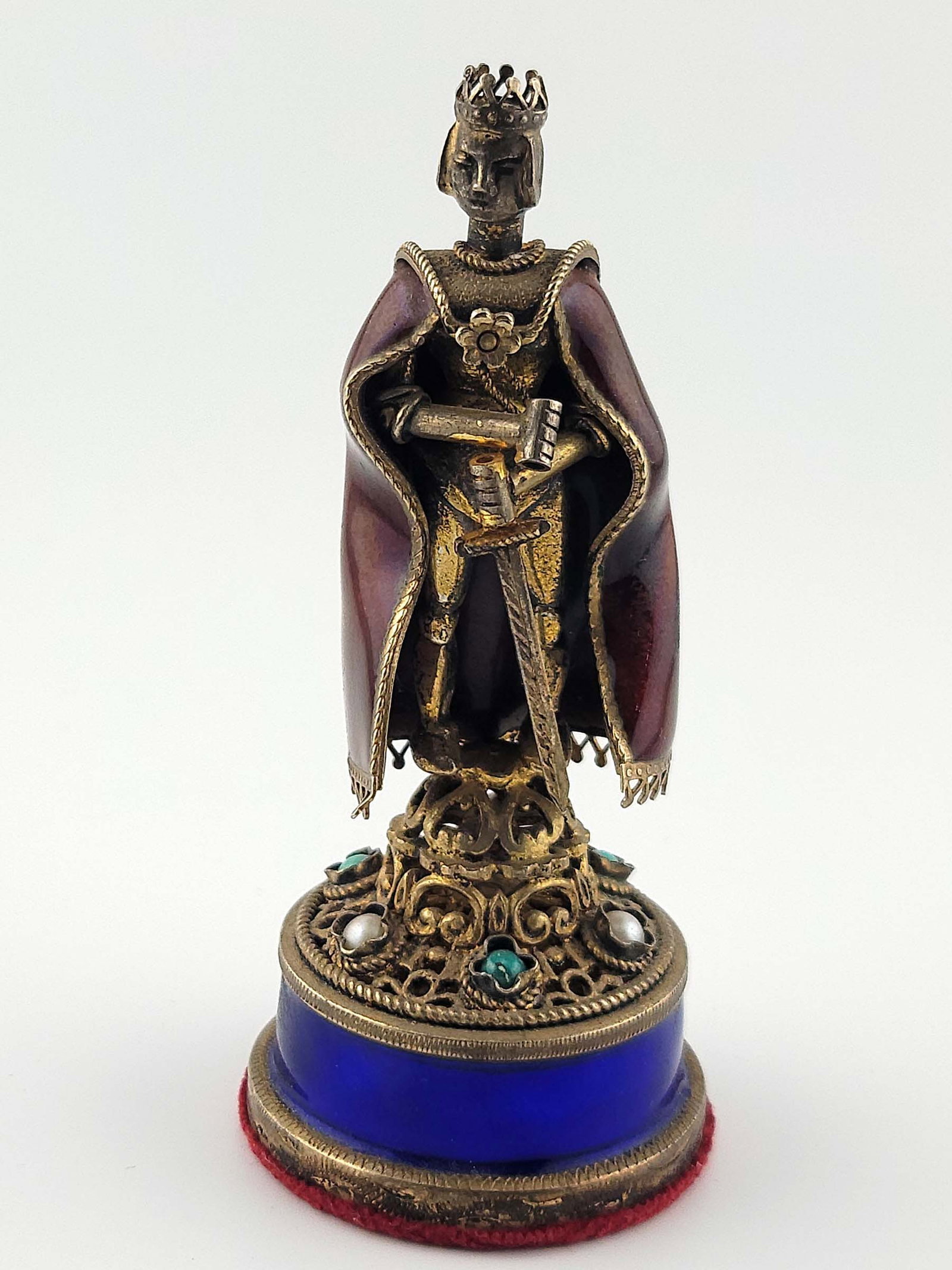 Viennese Silver Enamel Austrian Chess Set - 14