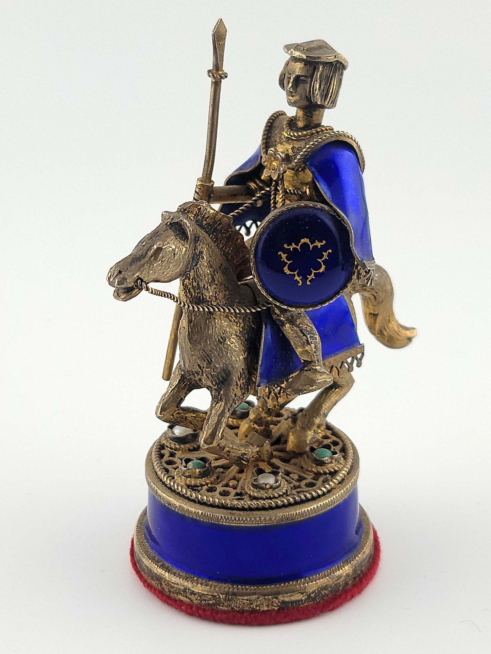 Viennese Silver Enamel Austrian Chess Set - 15