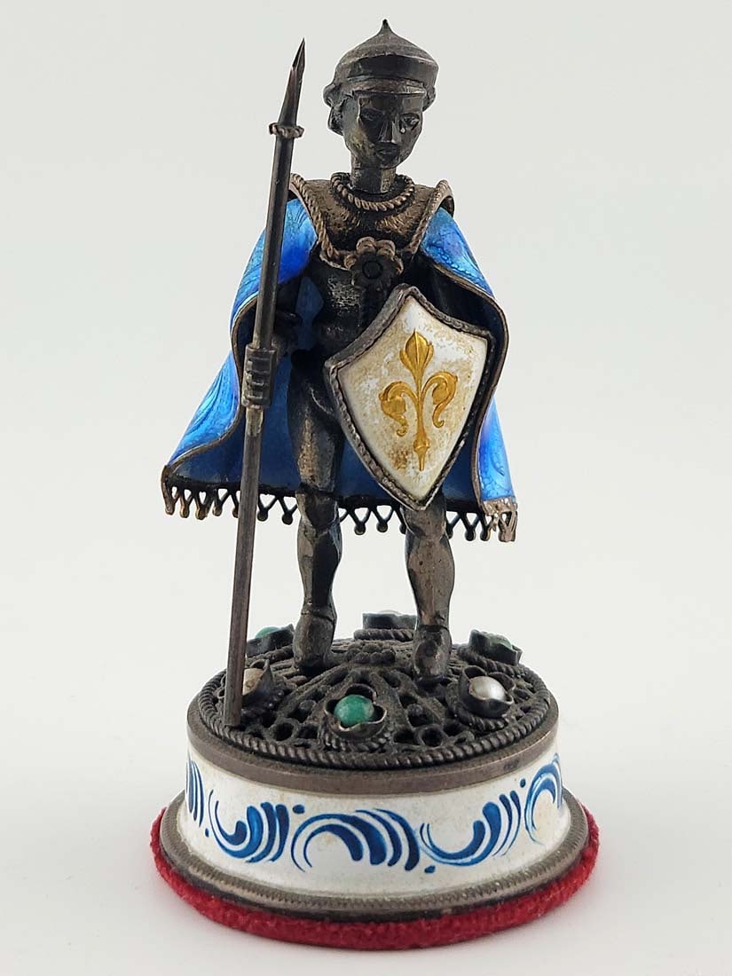 Viennese Silver Enamel Austrian Chess Set - 9