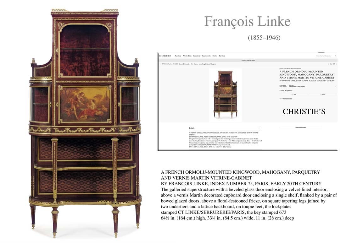 19th C. Francois Linke, a French Ormolu & Vernis Martin Vitrine Commode Cabinet (1 of 3)